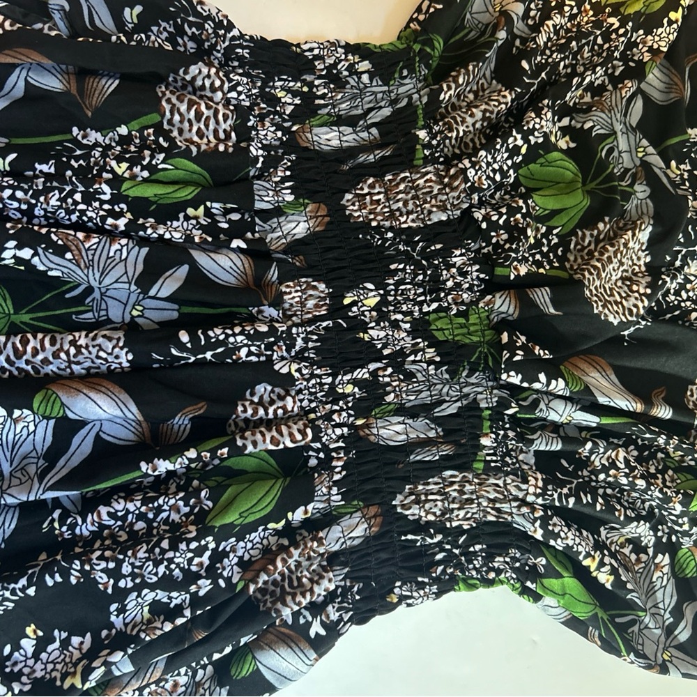 C-Mode Women’s NWT Short Sleeve Floral Pants Romper Jumpsuit Size L/XL - Picture 8 of 9